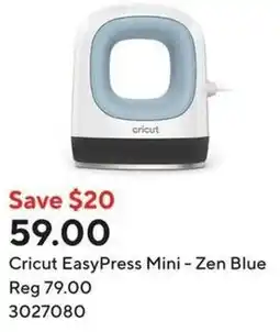 Staples Cricut EasyPress Mini - Zen Blue offer