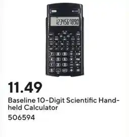 Staples Baseline 10-Digit Scientific Hand- held Calculator offer