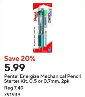 Pentel Energize Mechanical Pencil Starter Kit