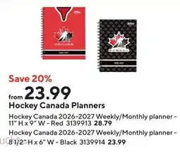 Staples Hockey Canada Planners offer