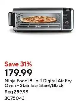 Staples Ninja Foodi 8-in-1 Digital Air Fry Oven - Stainless Steel/Black offer