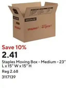 Staples Staples Moving Box offer