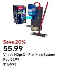 Staples Vileda H2prO - Flat Mop System offer