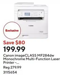 Staples Canon imageCLASS MF284dw Monochrome Multi-Function Laser Printer offer