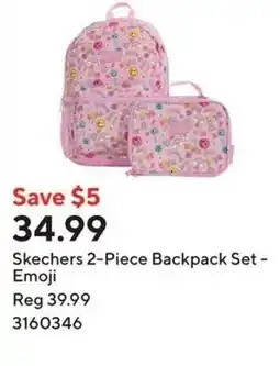 Staples Skechers 2-Piece Backpack Set - Emoji offer