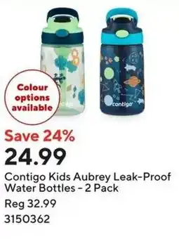 Staples Contigo Kids Aubrey Leak-Proof Water Bottles - 2 Pack offer