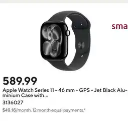 Staples Apple Watch Series 11 - 46 mm - GPS - Jet Black Alu- minium Case with... offer