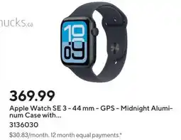 Staples Apple Watch SE 3-44 mm - GPS - Midnight Alumi- num Case offer