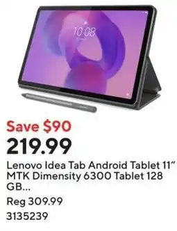 Staples Lenovo Idea Tab Android Tablet 11" MTK Dimensity 6300 Tablet 128 GB offer
