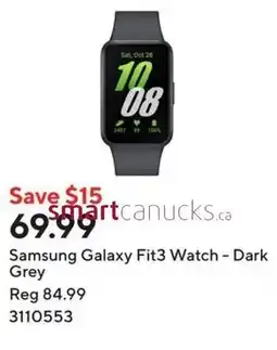 Staples Samsung Galaxy Fit3 Watch - Dark Grey offer