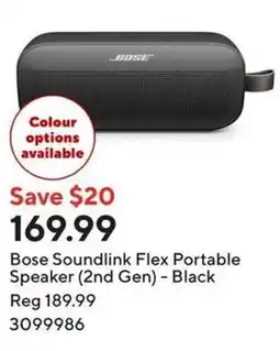 Staples Bose Soundlink Flex Portable Speaker (2nd Gen) - Black offer