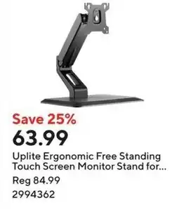 Staples Uplite Ergonomic Free Standing Touch Screen Monitor Stand offer