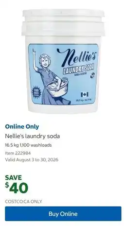 Costco Nellie's laundry soda offer