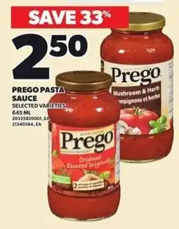 Loblaws Prego pasta sauce offer