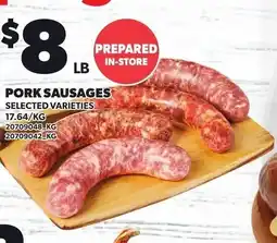 Loblaws Pork sausages offer