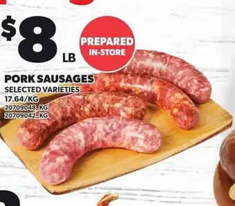 Loblaws Pork sausages offer