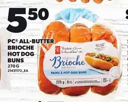 Loblaws Pc all-butter brioche hot dog buns offer