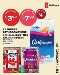 Loblaws Cashmere bathroom tissue offer
