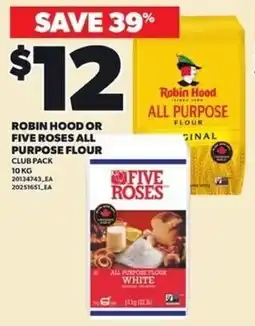 Loblaws Robin hood or five roses all purpose flour offer