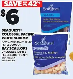 Loblaws Seaquest colossal pacific white shrimp offer