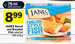 Foodland Janes boxed and breaded fish selected offer
