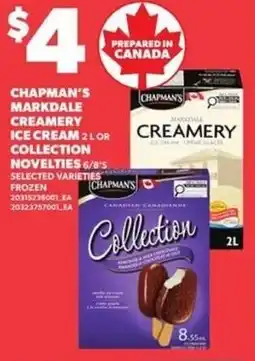 Loblaws Chapman's markdale creamery ice cream offer