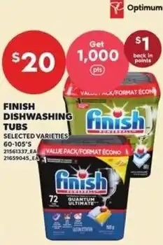 Loblaws Finish dishwashing tubs offer