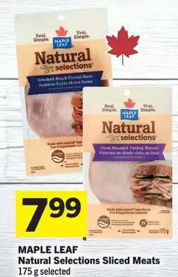 Foodland Maple leaf natural selections sliced meats offer
