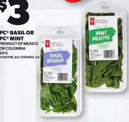 Loblaws Pc basil or pc mint offer
