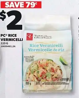Loblaws Pc rice vermicelli offer