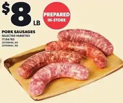 Loblaws Pork sausages offer