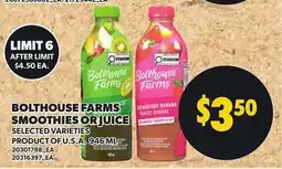 Loblaws Bolthouse farms smoothies or juice offer