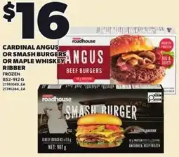 Loblaws Cardinal angus or smash burgers or maple whiskey ribber offer