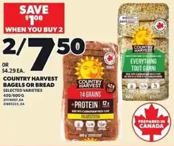 Loblaws Country harvest bagels or bread offer