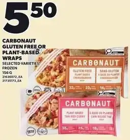 Loblaws Gluten free plant based cheeseburger wraps offer