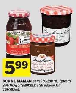 Foodland Bonne maman jam, spreads or smucker's strawberry jam offer