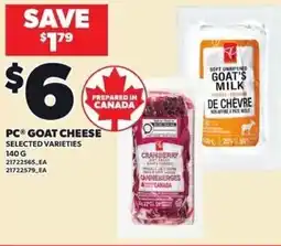 Loblaws Pc goat cheese offer