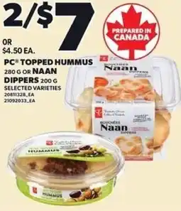 Loblaws Pc topped hummus offer