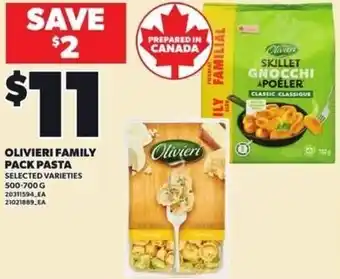 Loblaws Olivieri family pack pasta offer