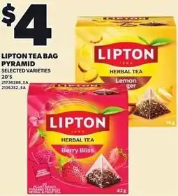 Loblaws Lipton tea bag pyramid offer