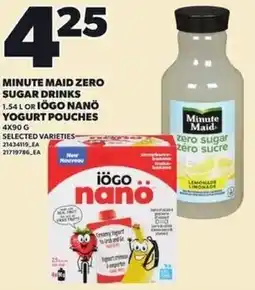 Loblaws Minute maid zero sugar drinks offer