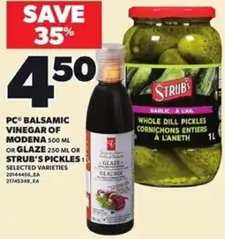 Loblaws PC BALSAMIC VINEGAR OF MODENA offer