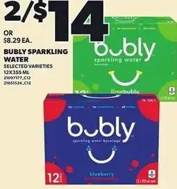 Loblaws Bubly sparkling water offer
