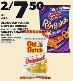 Loblaws Old dutch potato chips or ridgies offer