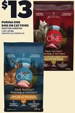 Loblaws Purina one dog or cat food offer