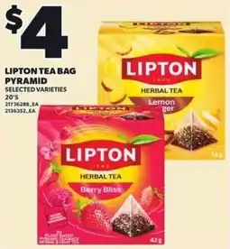 Loblaws Lipton tea bag pyramid offer