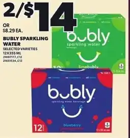 Loblaws BUBLY SPARKLING WATER offer