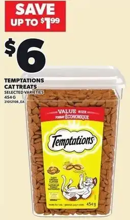 Loblaws Temptations cat treats offer