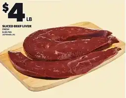 Loblaws Sliced beef liver fresh offer