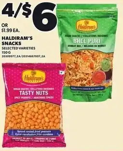 Loblaws Haldiram's snacks offer